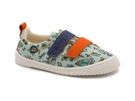 Flexi Nens - Seaqual / Micro.Suede Kids 291 / Papaya / Navy